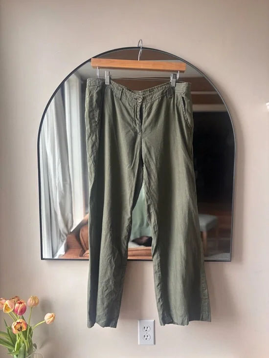 United colours of Benetton | green linen trouser | size medium - Picture 3 of 5